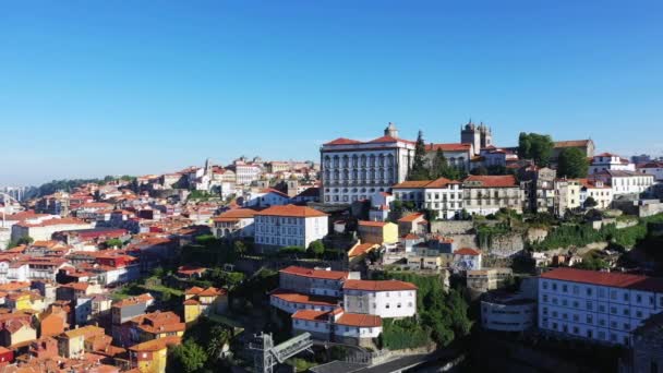 Centro Histórico Cidade Porto Europa Portugal Norte Verão Num Dia — Vídeo de Stock