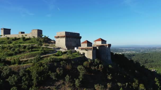 Château Ourem Europe Portugal Centre Été Par Une Journée Ensoleillée — Video