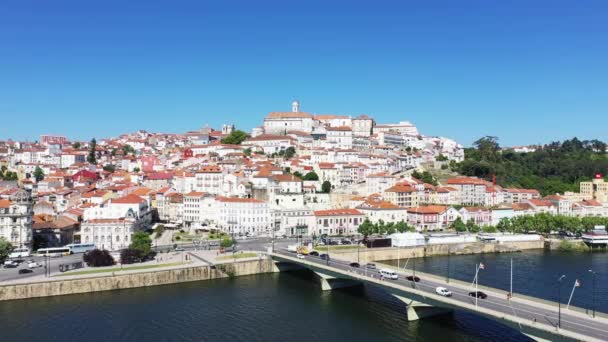 Rivière Mondego Coimbra Europe Portugal Centre Été Par Une Journée — Video