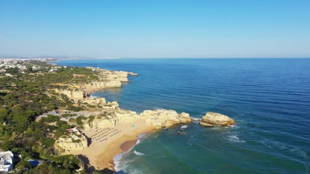 Les Falaises Belle Côte Algarve Europe Portugal Algarve Vers Albufeira — Video