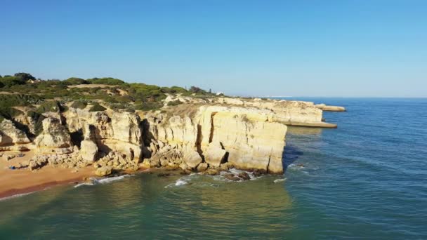 Les Falaises Belle Côte Algarve Europe Portugal Algarve Vers Albufeira — Video