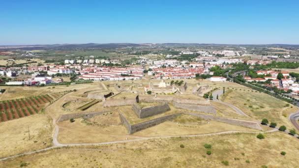 Forte Santa Luzia Elvas Europa Portugal Alentejo Portalegre Verão Num — Vídeo de Stock