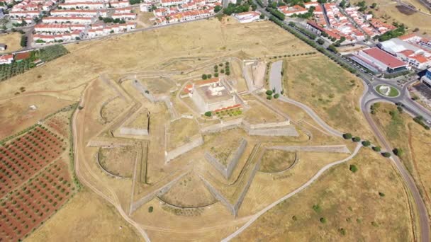 Forte Santa Luzia Elvas Europe Portugal Alentejo Portalegre Summer Sunny — Stockvideo