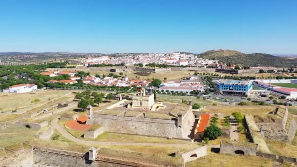 Elvas Taki Forte Santa Luzia Avrupa Portekiz Alentejo Portalegre Güneşli — Stok video