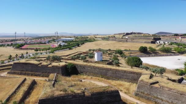 Fortificações Medievais Cidade Elvas Europa Portugal Alentejo Portalegre Verão Num — Vídeo de Stock