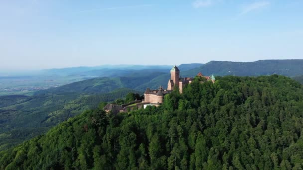 City Cargese Middle Arid Green Mountains Europe France Corsica Ajaccio — Stockvideo