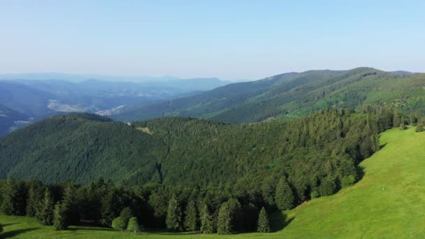 Paisagem Verde Alsácia Entre Florestas Montanhas Europa França Alsácia Bas — Vídeo de Stock