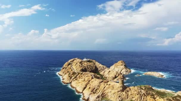 Die Halbinsel Fanale Petra Europa Frankreich Korsika Richtung Bastia Mittelmeer — Stockvideo