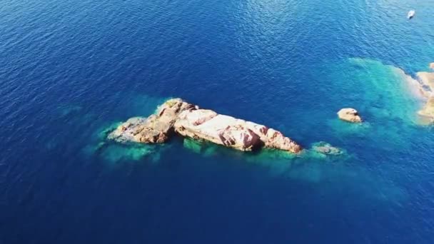 Calanques Piana Meio Campo Árido Europa França Córsega Direcção Ajaccio — Vídeo de Stock