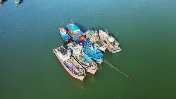 Boote Long Bay Asien Nordvietnam Richtung Hai Phong Lanh Sommer — Stockvideo