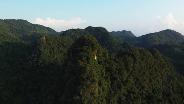 Зеленые Карстовые Горы Азии Севере Вьетнама Цао Банге Сторону Ланг — стоковое видео