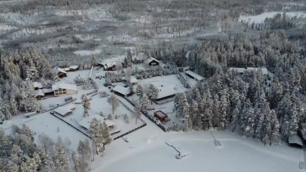 Приголомшливий зимовий вид з дрона — стокове відео