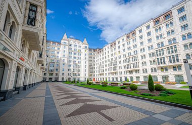Courtyard of one of the elite residential complexes 