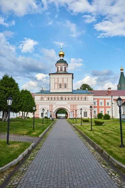 stock image Beautiful church in the sun in summer