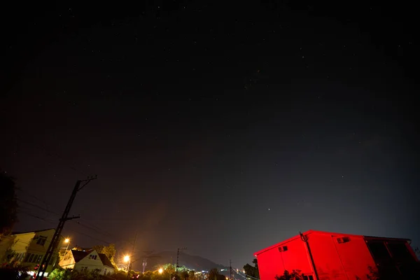 Όμορφη νυχτερινή φωτογραφία των αστεριών και του ουρανού — Φωτογραφία Αρχείου