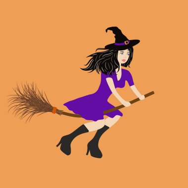 Cadılar Bayramı Cadısı Süpürgeye Biniyor