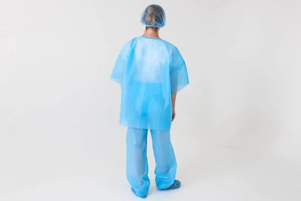 Uniforme Médico Desechable Protege Contra Virus Bacterias —  Fotos de Stock