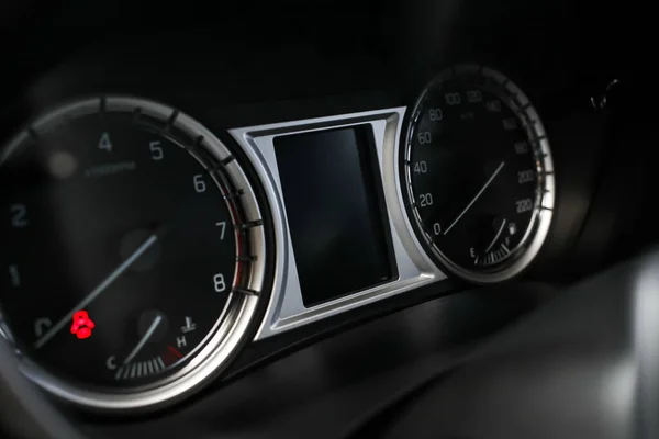 Speedometer Salon Large Black Car — Stock Photo, Image