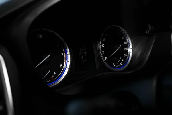 Спідометр Салоні Великого Чорного Автомобіля — стокове фото