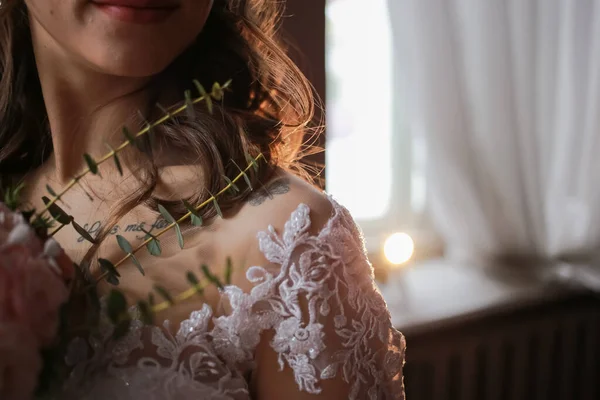 Flicka Bröllopsklänning — Stockfoto