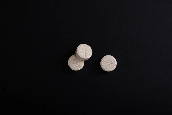 Pills Vitamins Medicine Macro Photo Background — Stock Photo, Image