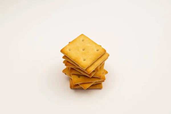 Crackers White Background — Stock Photo, Image