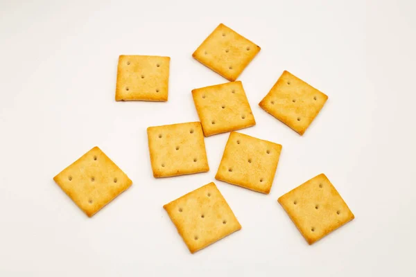 Crackers White Background — Stock Photo, Image