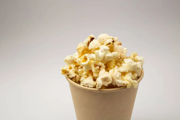 Popcorn Cup White Background — Stock Photo, Image