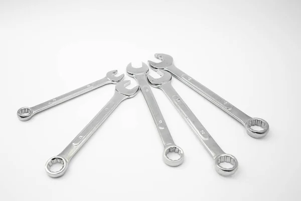 Wrenches White Background Tools Subject — Stock Fotó