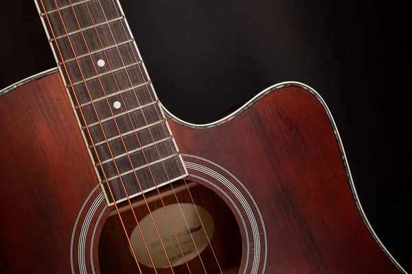 Guitar Details Black Background — Stock fotografie
