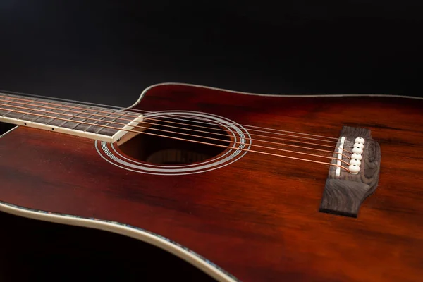 Guitar Details Black Background — Stock fotografie