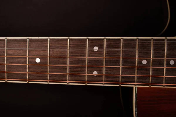 Guitar Details Black Background — ストック写真