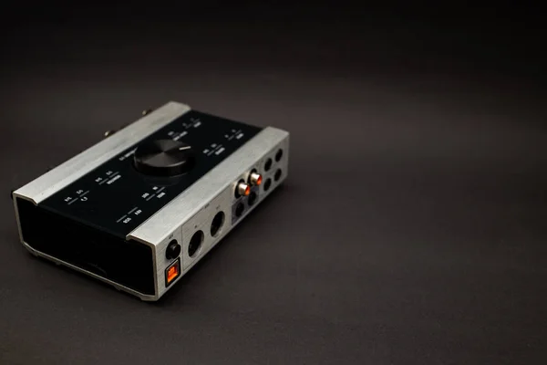 Audio Mixer Black Background Subject Shot Musical Instruments —  Fotos de Stock