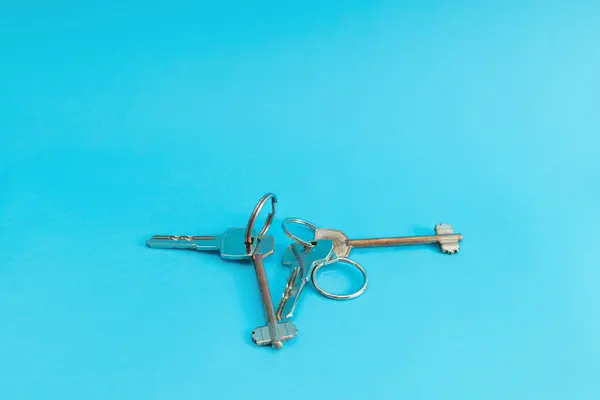 Schlüssel Zum Haus Auf Dem Blauen Pho — Stockfoto