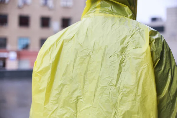 Regenjas Regenbescherming Buiten Schieten — Stockfoto