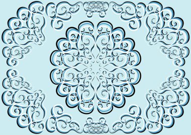 Mavi tonlu mandela 'ya benzer dairesel desen