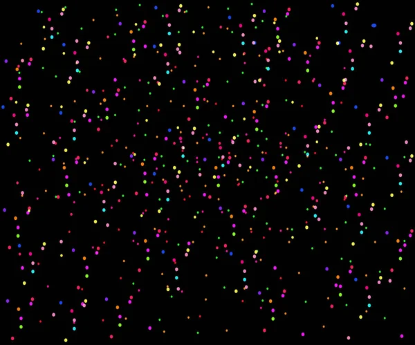 Confete Festivo Multicolorido Fundo Preto — Vetor de Stock