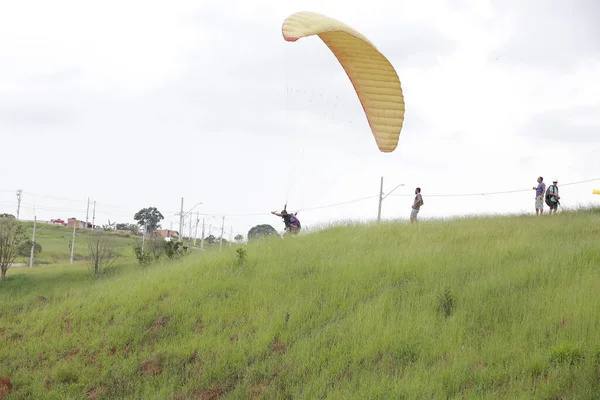 Parapente Est Similaire Parachute Sens Également Une Structure Flexible — Photo