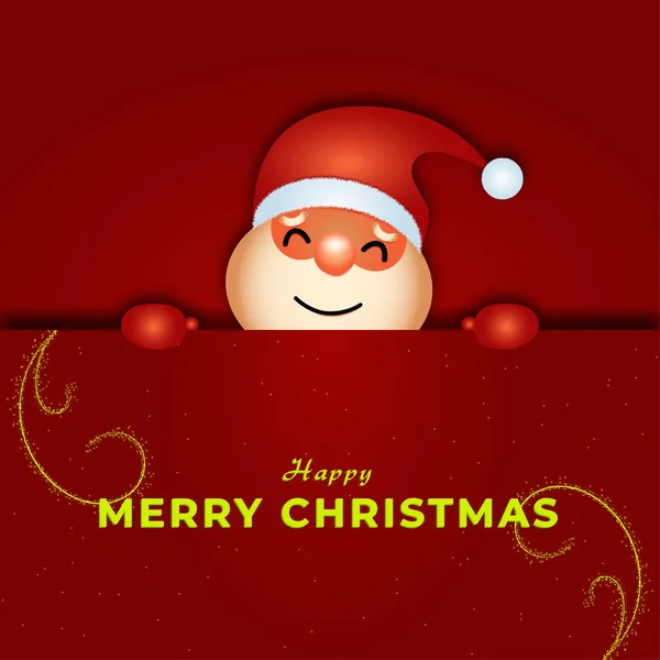 Noel Baba karakterinin elinde Noel kartı var. Pankartlar, kapaklar, Noel kartları ve diğer pazarlama amaçlarına uygun.