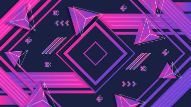 Soyut Geometrik Arkaplan. Posterler, afişler, kapaklar ve diğer pazarlama amaçlarına uygun.