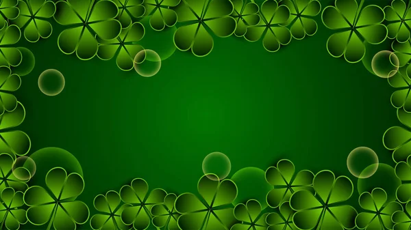 Lucky Shamrock Contexte Convient Pour Les Affiches Bannières Couvertures Autres — Image vectorielle