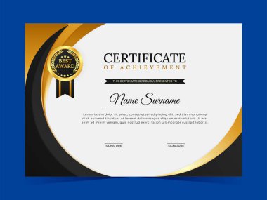 Takdir ve Mezuniyet İçin Modern Sertifika Şablonu