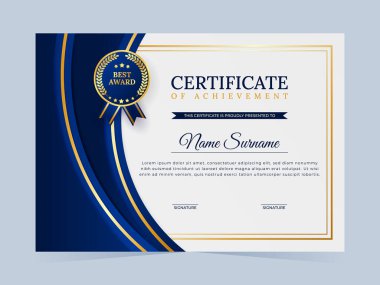 Modern Sertifika Takdir ve Mezuniyet Şablonu. Tüm sınıf ve şirketlerin okul eğitimi için uygundur..