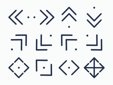 Oklar hazır. Ok simgesi koleksiyonu. Farklı oklar ya da web tasarımı ayarla