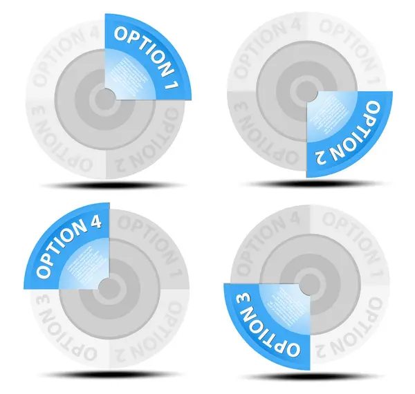 Dairesel boş bilgi grafikleri vektör şablonu