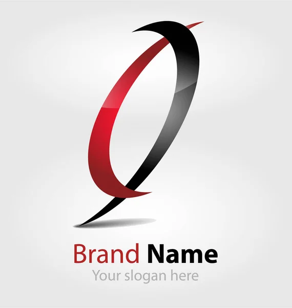 Αρχικά Σχεδιασμένο Αφηρημένο Λογότυπο Μάρκας Λογότυπος — Διανυσματικό Αρχείο