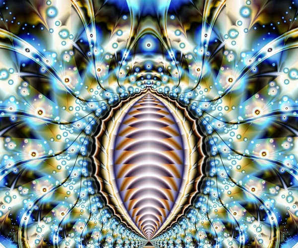 Yaratıcı tasarım, hobi ve süsleme için renkli soyut fraktal çizimler