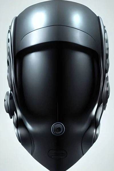 An Alien cyborg helmet - 3D digital render artwork