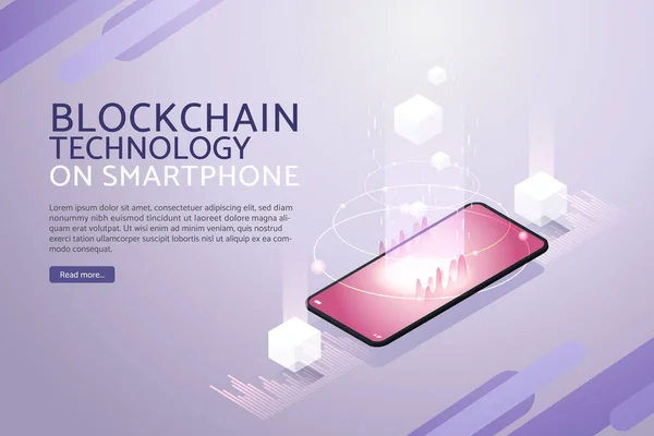 Virtual Reality Metaverse Blockchain Technology Smartphones Digital Devices Future Technology — Stockvektor