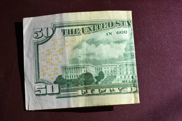 Φυσικό Αμερικανικό Χρήμα Χαρτονομίσματα Των Ηνωμένων Πολιτειών Της Αμερικής Στο — Φωτογραφία Αρχείου